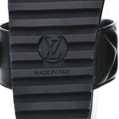 Louis Vuitton Calfskin New Wave Bom Dia Mule Sandals 37 Black 7 of 9