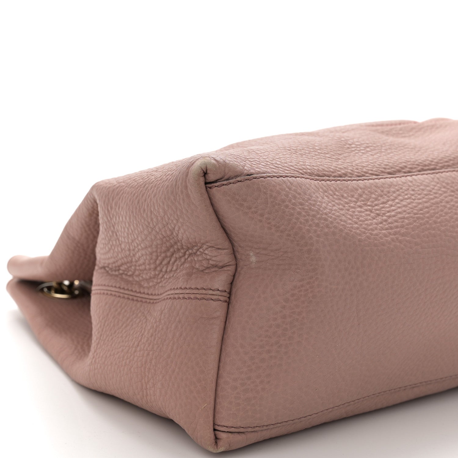 Gucci Pebbled Calfskin Medium Soho Chain Shoulder Bag Antique Rose 9 of 15