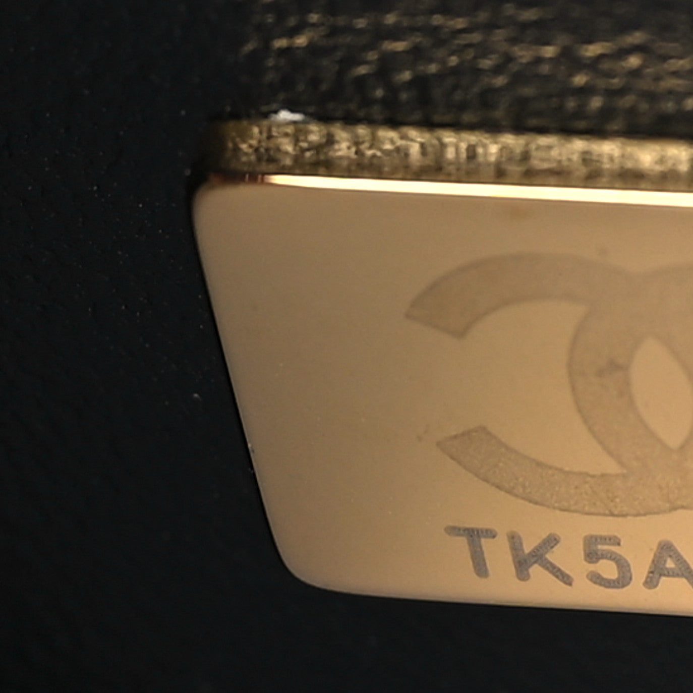 Calfskin Quilted Small Studded Square Vanity Case Black