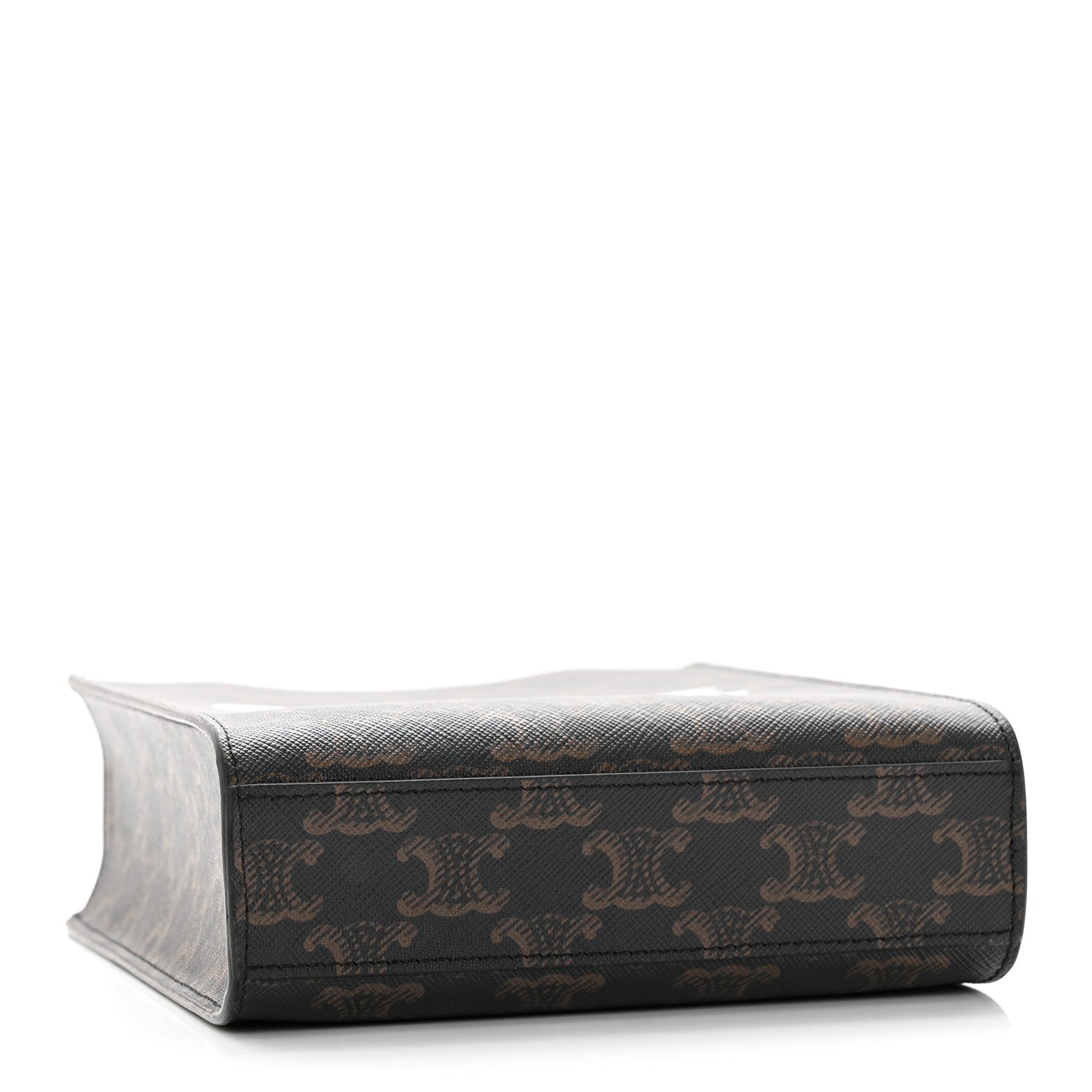 Celine Triomphe Canvas Calfskin Mini Vertical Cabas Tan 4 of 12