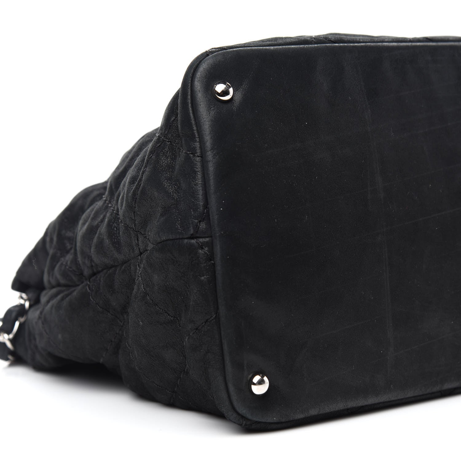 Chanel Iridescent Calfskin Stitched CC Shopping Tote Black 9 of 13
