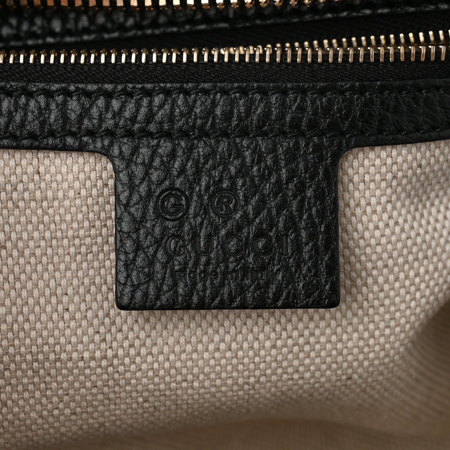 Pebbled Calfskin Medium Soho Top Handle Satchel Black