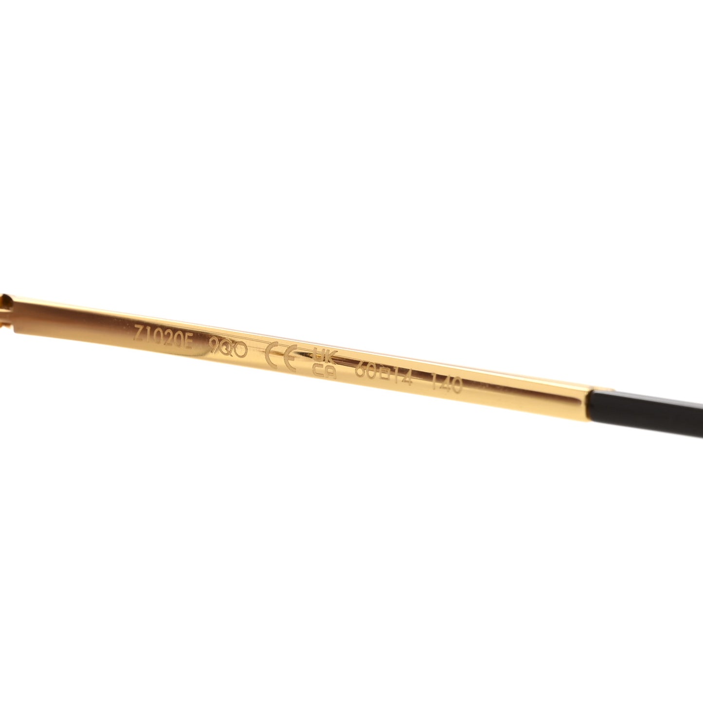 Metal Clockwise Sunglasses Z1020E Gold Brown