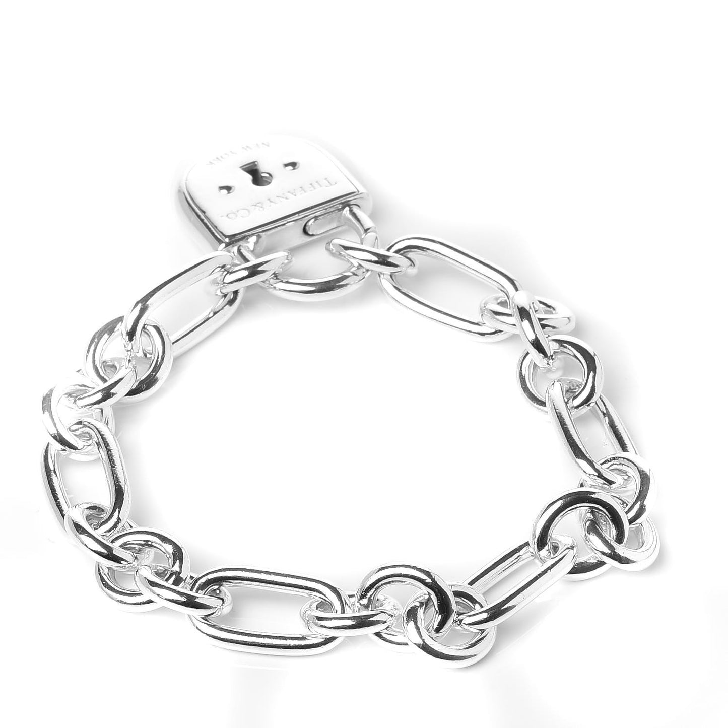 Sterling Silver Lock Charm Bracelet