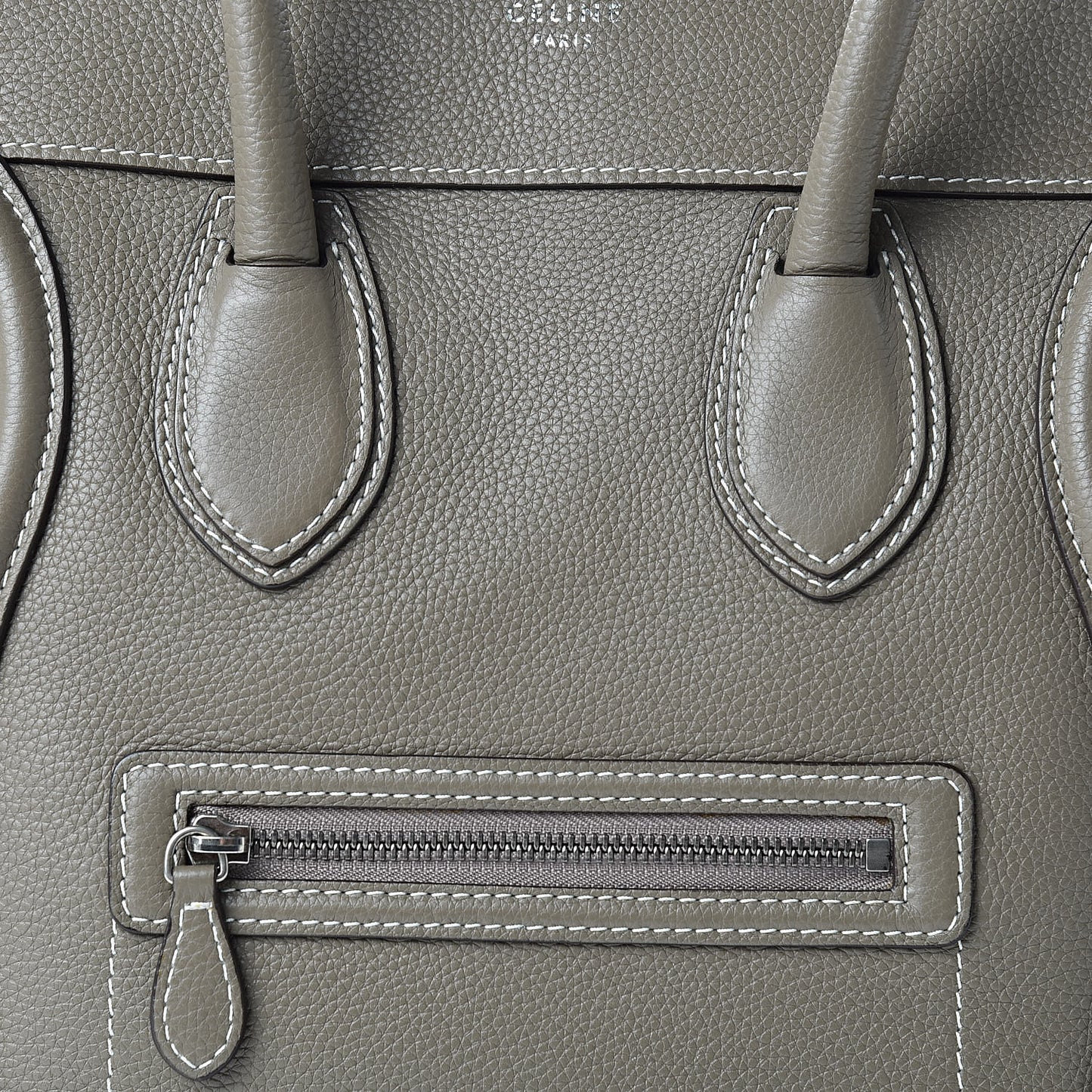 Drummed Calfskin Mini Luggage Souris