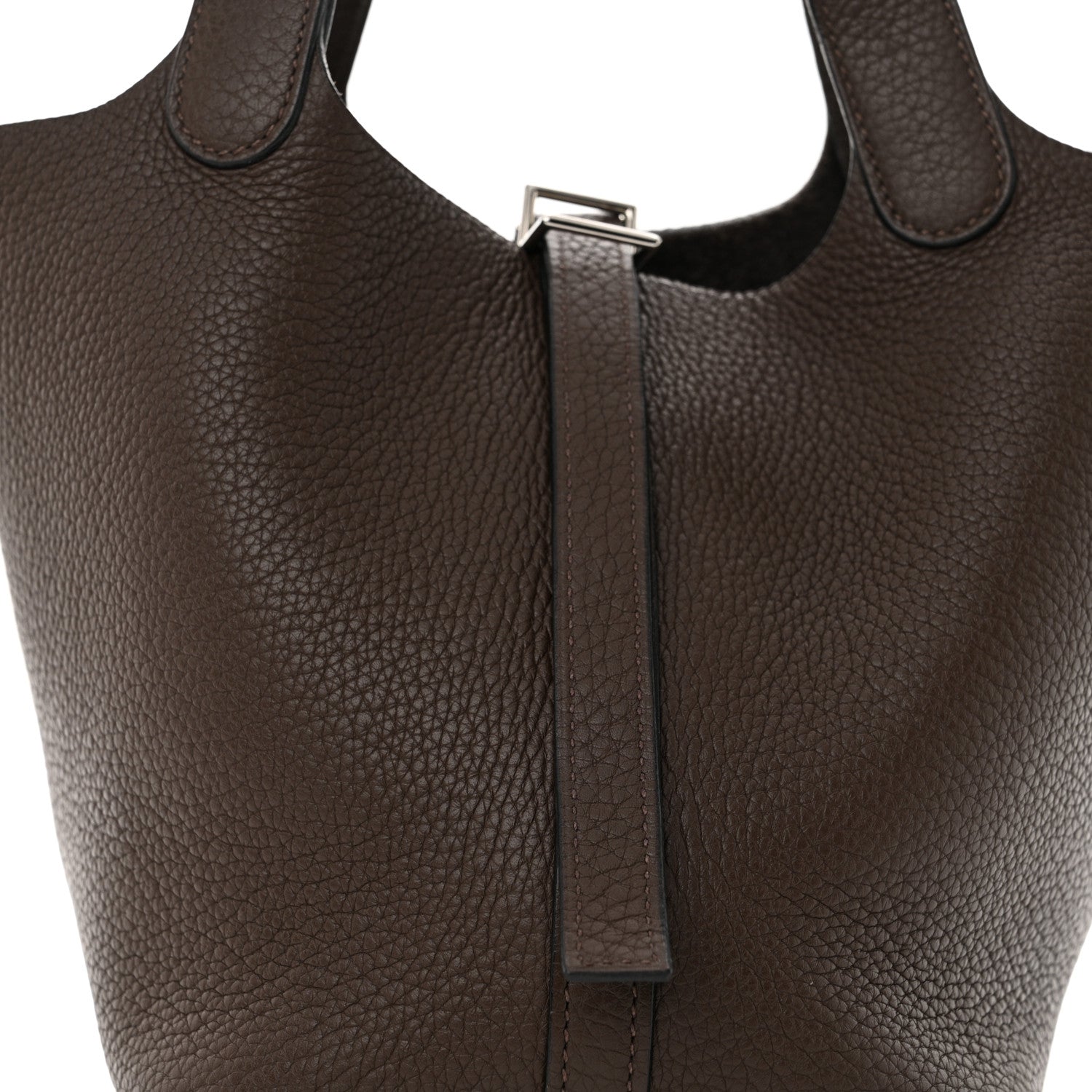 Hermes Taurillon Clemence Picotin 18 PM Cafe 8 of 10