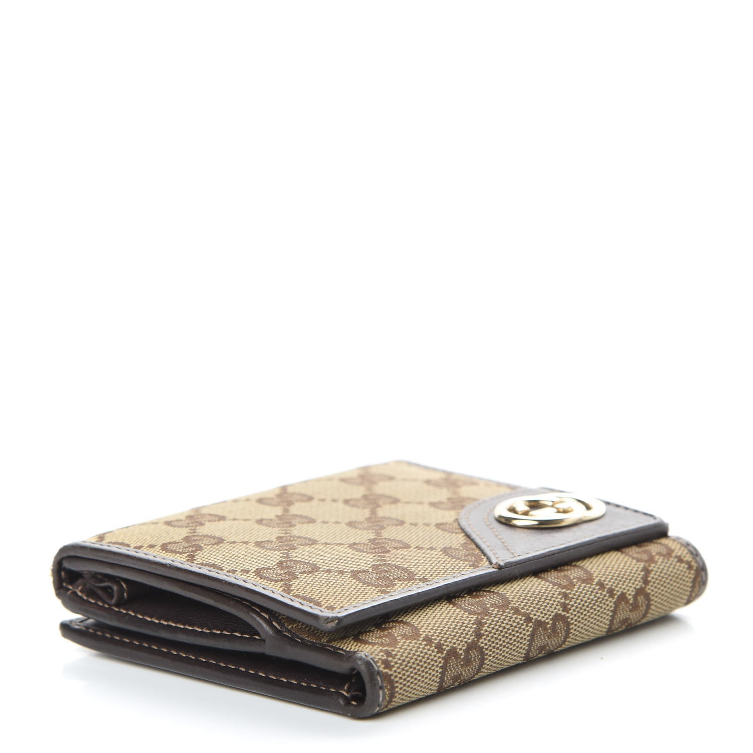 Gucci Monogram New Britt French Wallet Dark Brown 4 of 7