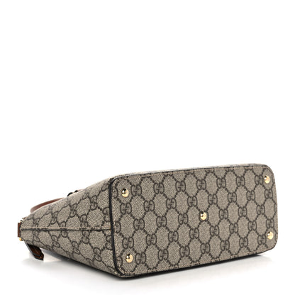 Gucci GG Supreme Monogram Mini Zip Top Tote Beige Tuscany 4 of 15