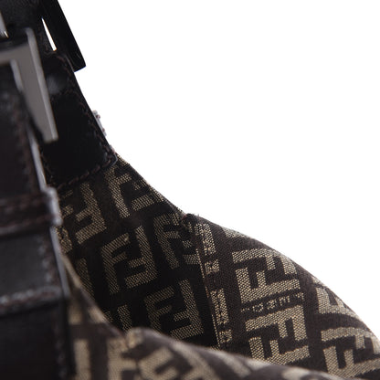 Fendi Zucchino Vitello Shoulder Bag Testa di Moro Beige 14 of 19