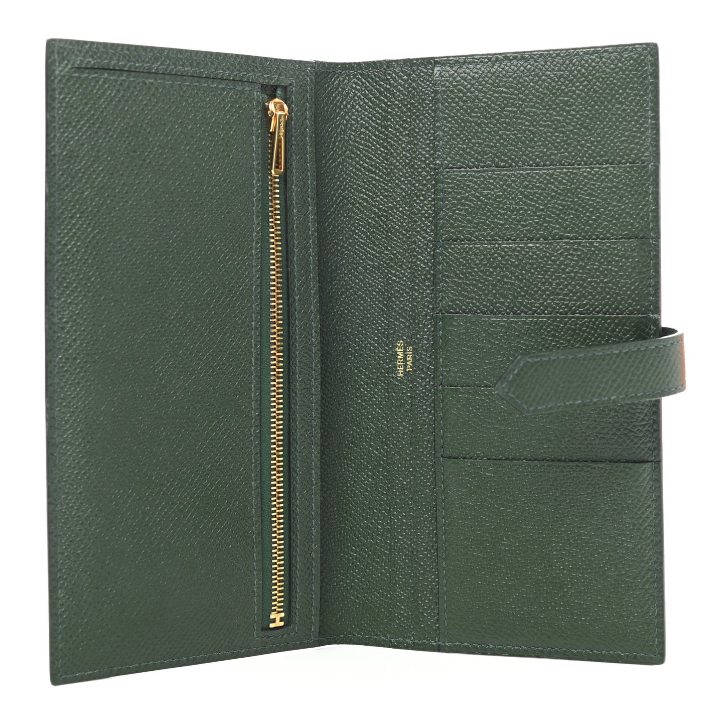 Epsom Bearn Gusset Wallet Vert Anglais