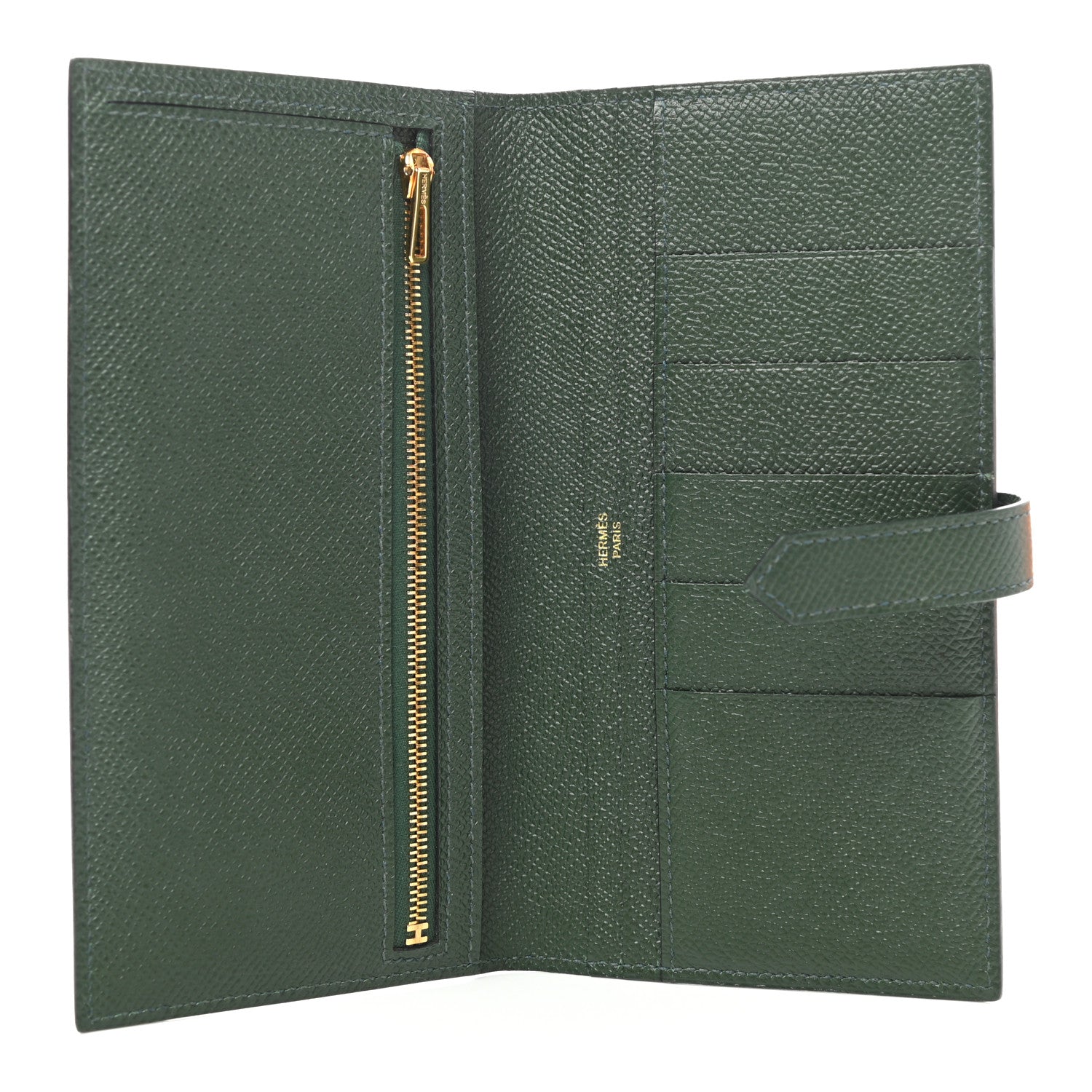 Hermes Epsom Bearn Gusset Wallet Vert Anglais 5 of 8