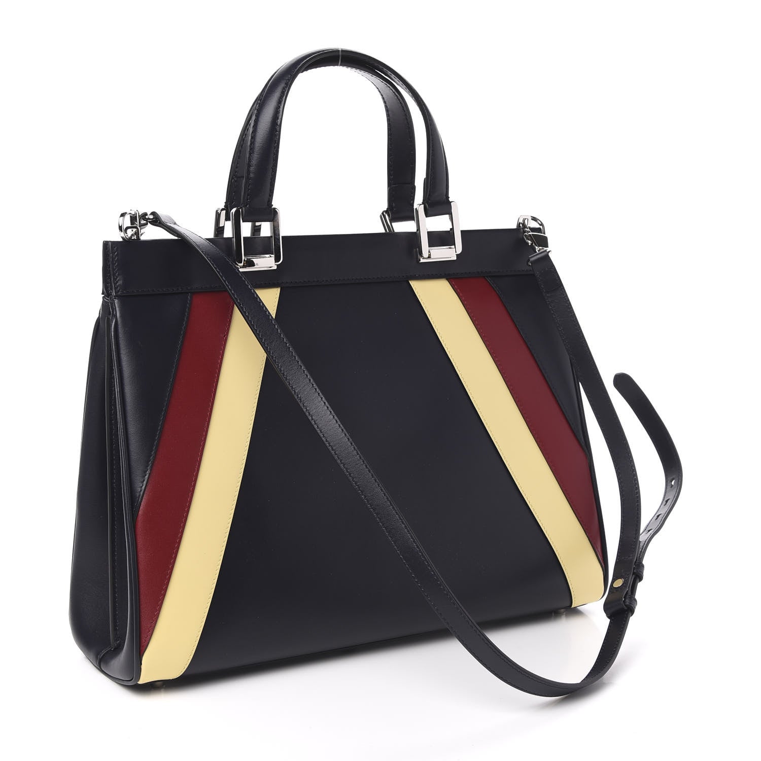 Gucci Smooth Calfskin Medium Zumi Top Handle Bag Blue Romantic Cerise Butter Multicolor 3 of 10