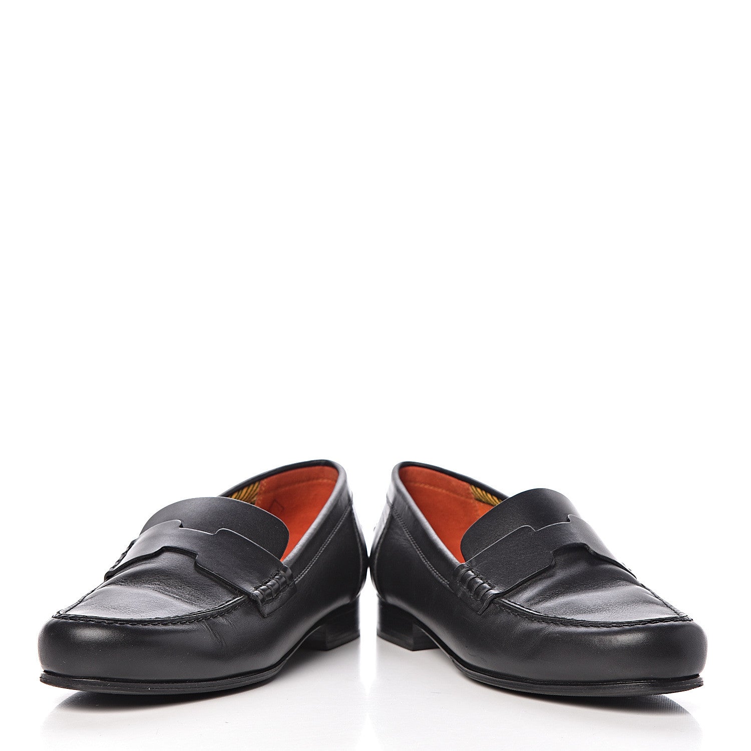 Hermes Calfskin Womens Kennedy Loafers 37 Black 11 of 11