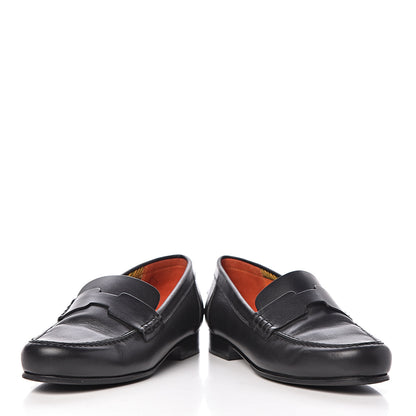 Hermes Calfskin Womens Kennedy Loafers 37 Black 11 of 11