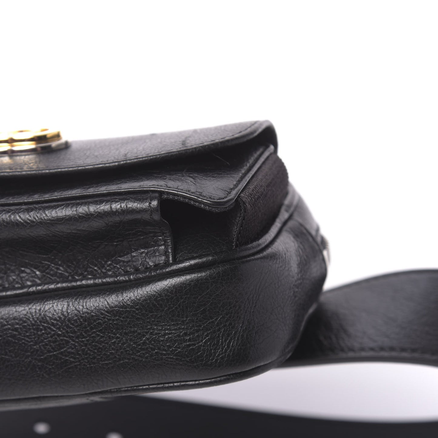 Fluffy Calfskin Mini Morpheus Belt Bag 80 32 Black