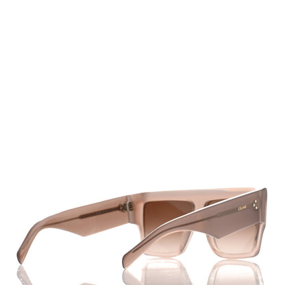 Celine Acetate Flat Top Rectangular Sunglasses CL40092I Shiny Milky Hazelnut 4 of 6
