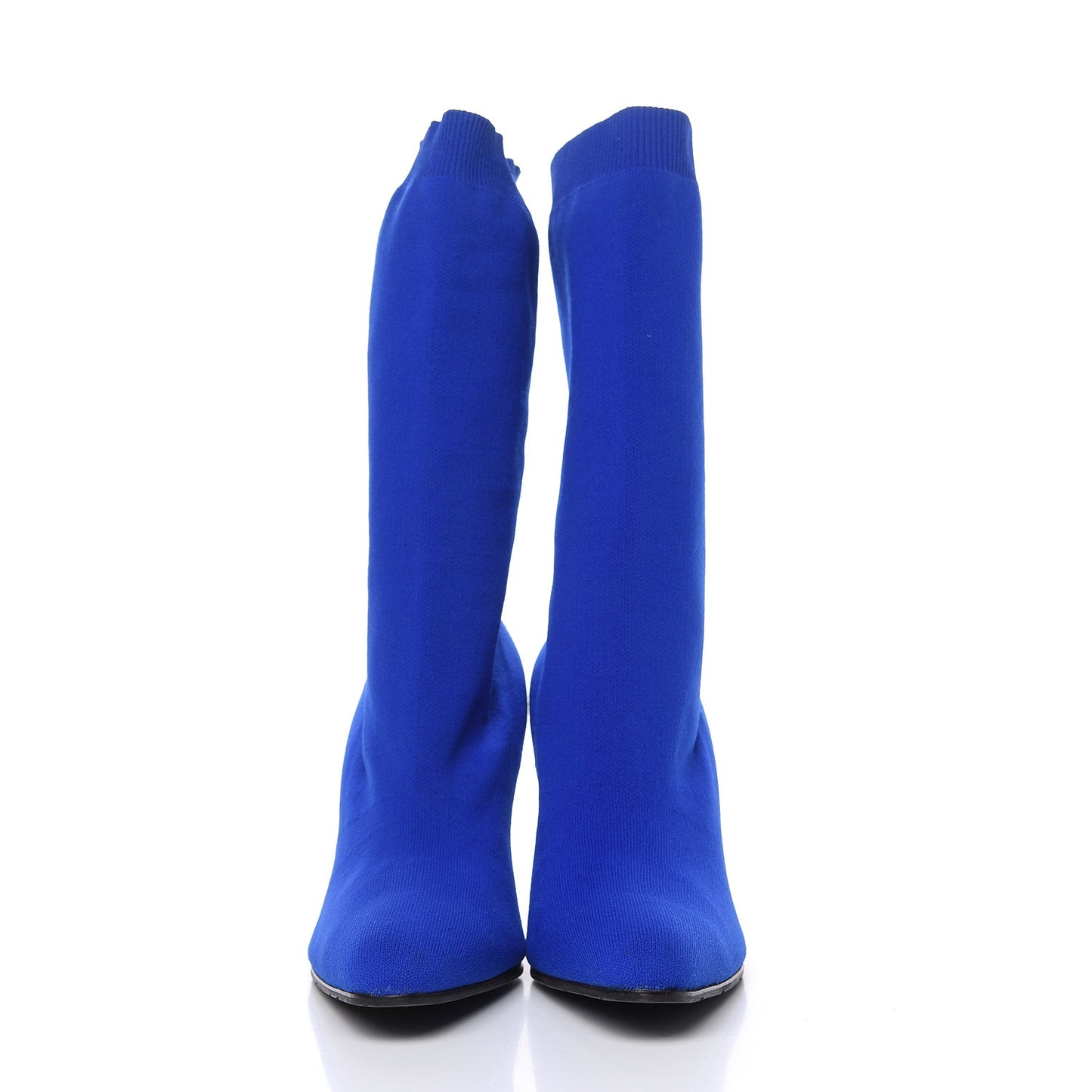 Jersey Crepe Round Toe Knife Booties 39 Bleu Sapphir
