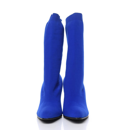 Balenciaga Jersey Crepe Round Toe Knife Booties 39 Bleu Sapphir 2 of 8