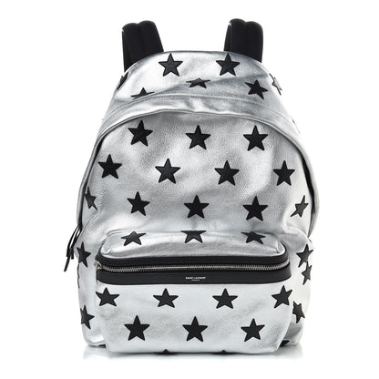 Saint Laurent Metallic Buffalo Star Hunting Backpack Silver Black 1 of 10