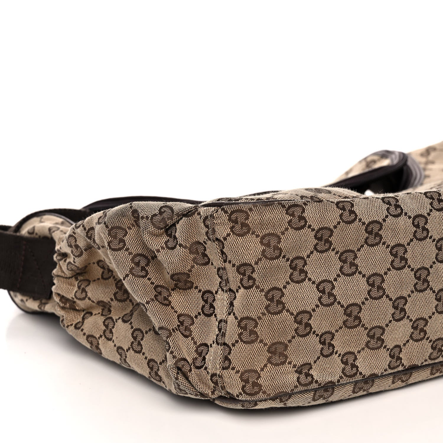 Gucci Monogram Natural Pigskin Large Diaper Bag Beige Ebony Cocoa Dark Chocolate 11 of 18
