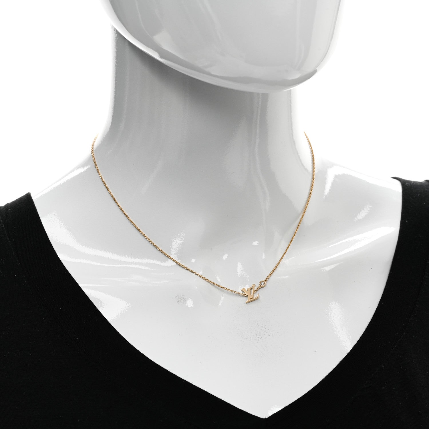 Louis Vuitton 18K Yellow Gold Diamond Idylle Blossom LV Pendant Necklace 2 of 6