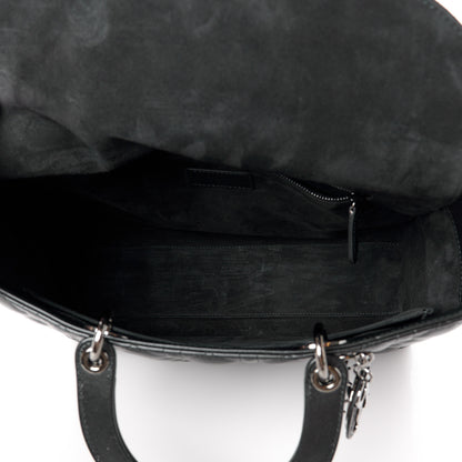 Christian Dior Lambskin Cannage Large Lady Dior Black 5 of 11