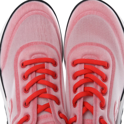 Chanel Mesh Lycra Womens CC Sneakers 39.5 White Red 8 of 9