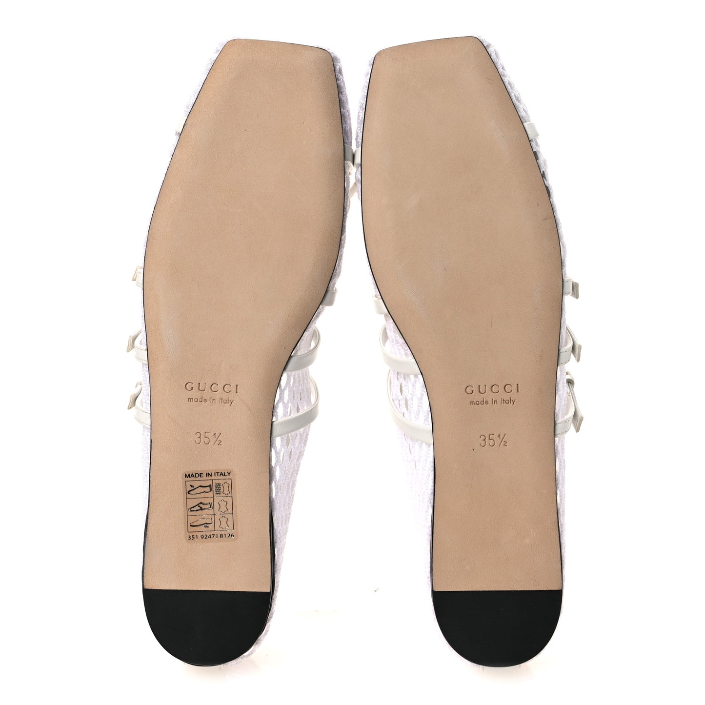 Video Net Nappa Horsebit Ballerina Flats 35.5 Great White