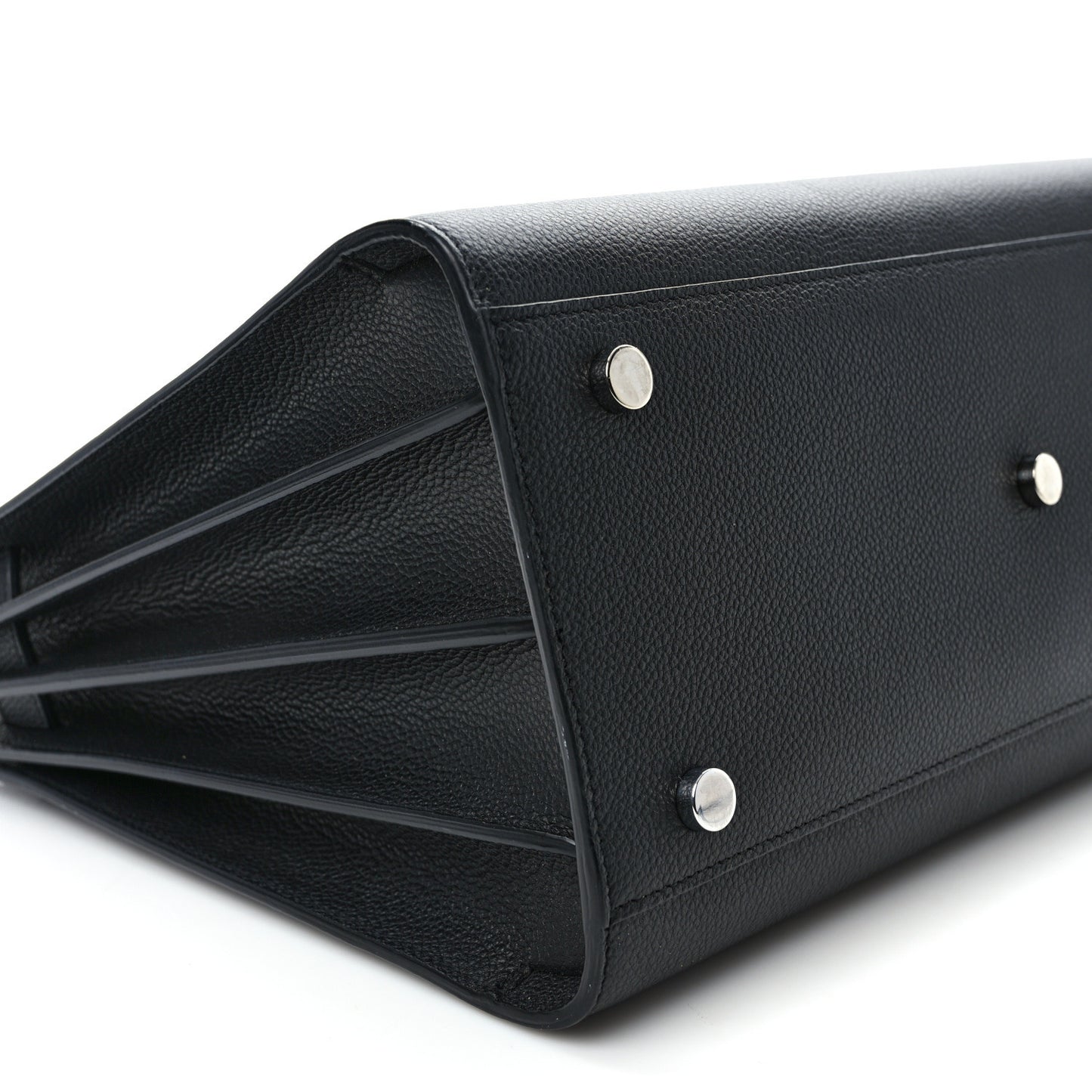 Grained Calfskin Small Sac De Jour Black