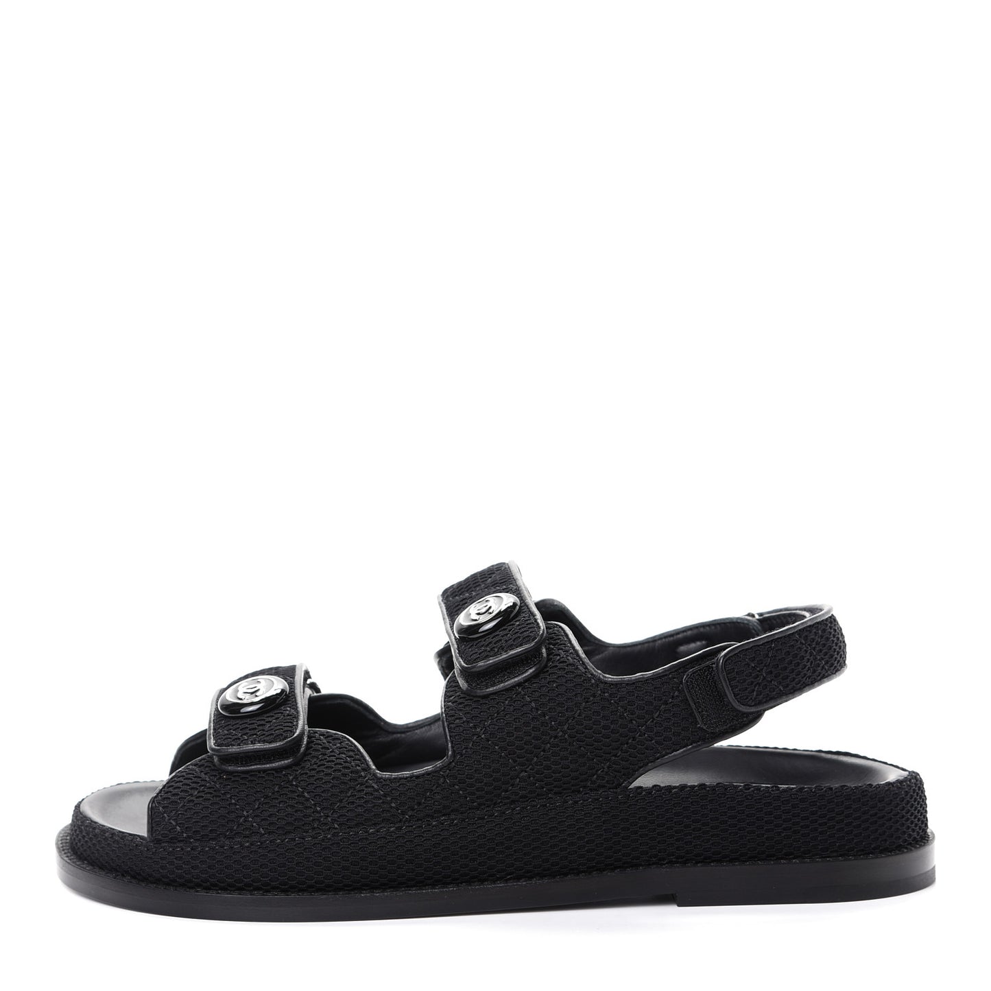 Fabric Velcro Dad Sandals 40 Black