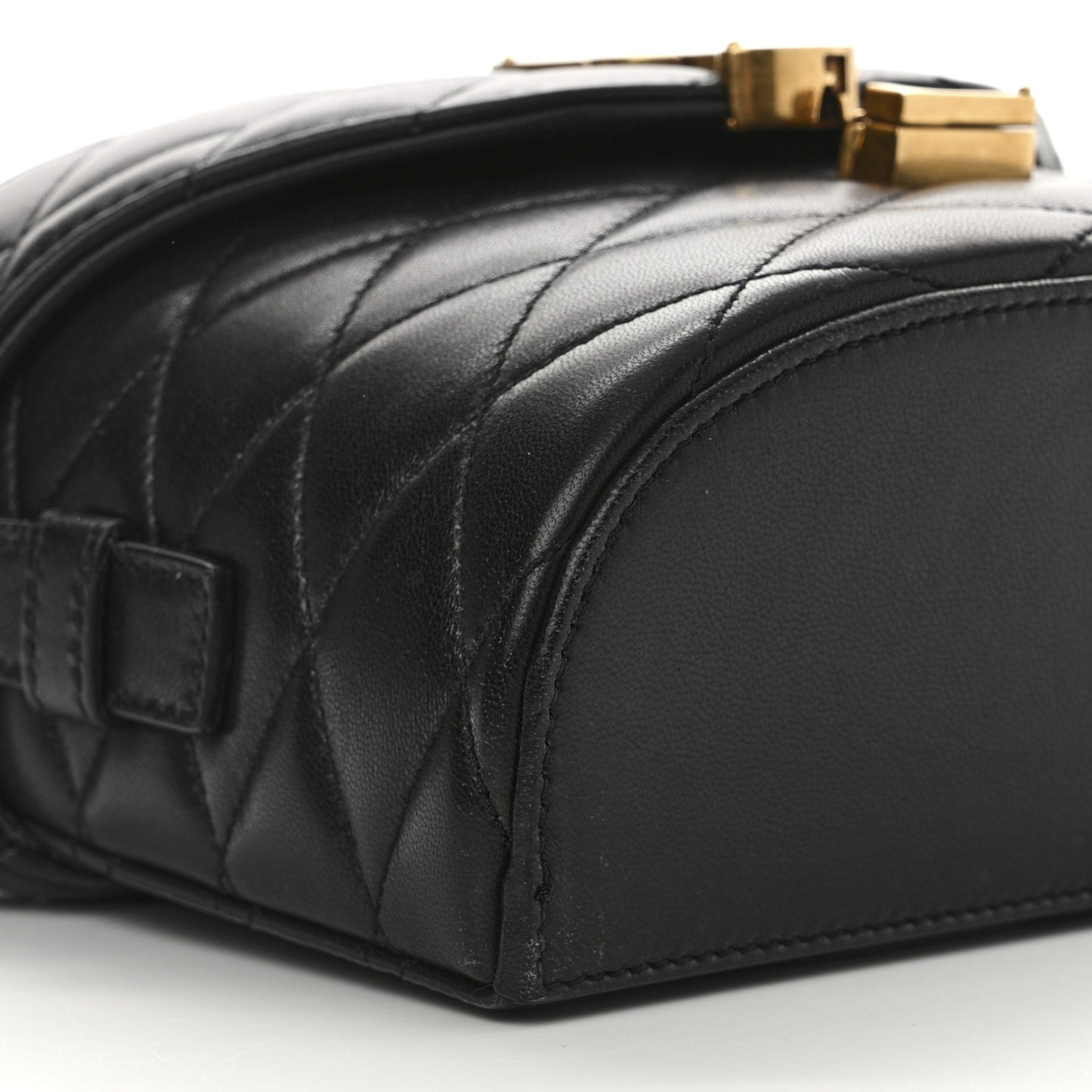 Lambskin Matelasse Monogram June Box Bag Black