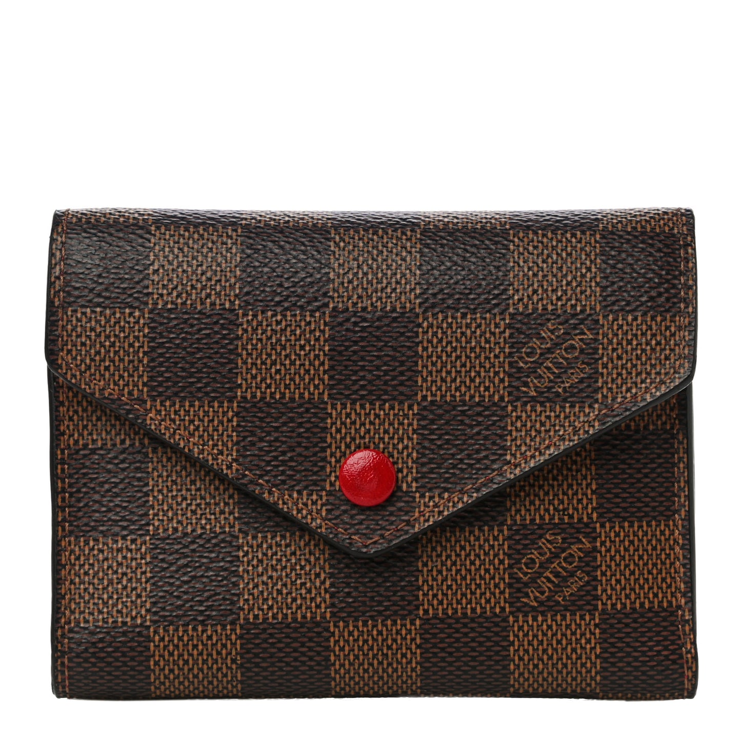 Damier Ebene Victorine Wallet Red