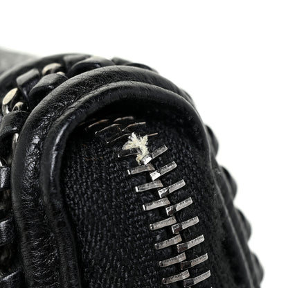 Chanel Calfskin Quilted Boy Chain Large Gusset Zip Around Wallet Black 13 of 15