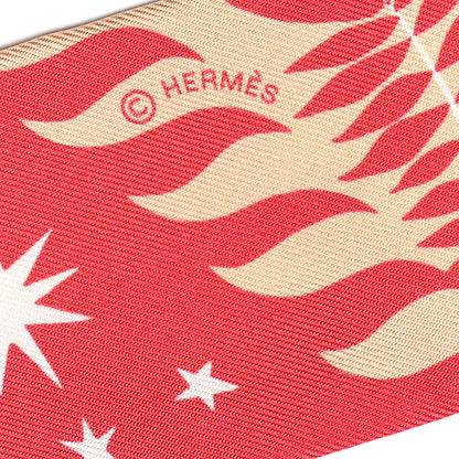 Hermes Silk Le Charme D Orphee Twilly Vermillon Beige 3 of 4
