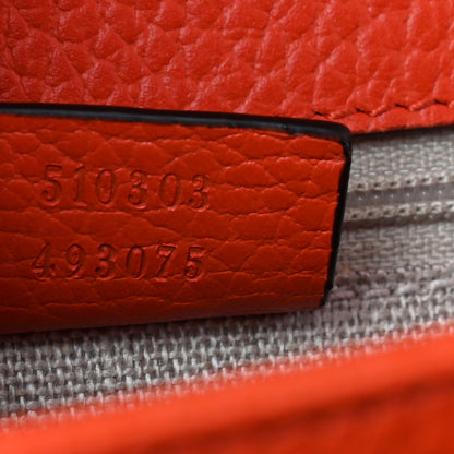Gucci Dollar Calfskin Interlocking G Shoulder Bag Sun Orange 7 of 9