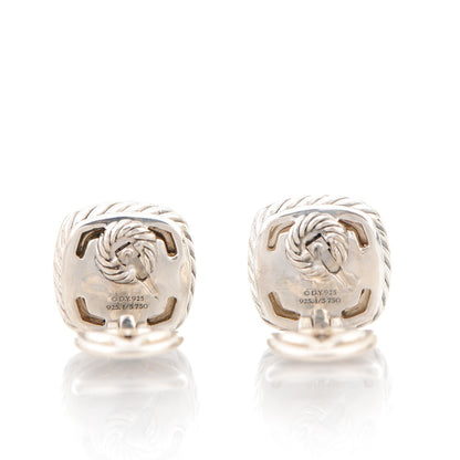 David Yurman Sterling Silver Pave Diamond 18K Yellow Gold 11mm Albion Earrings 3 of 4