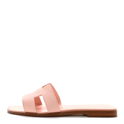 Hermes Epsom Oran Sandals 37 Rose Aube 1 of 9