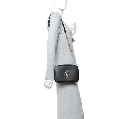 Saint Laurent Grain De Poudre Medium Classic Monogram Camera Bag Black 2 of 13