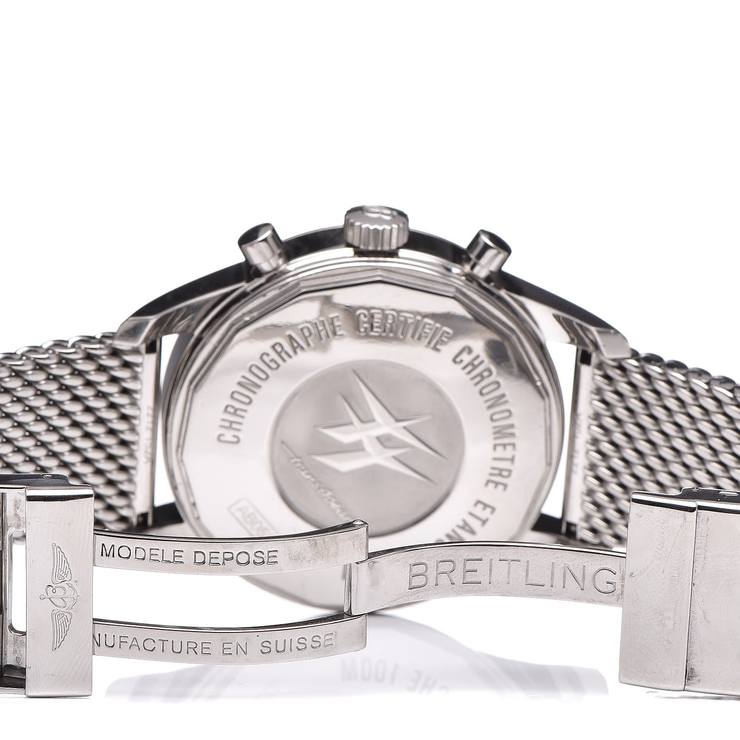 Breitling Stainless Steel 46mm Transocean Unitime Chronograph Automatic Watch Black AB0510 6 of 9