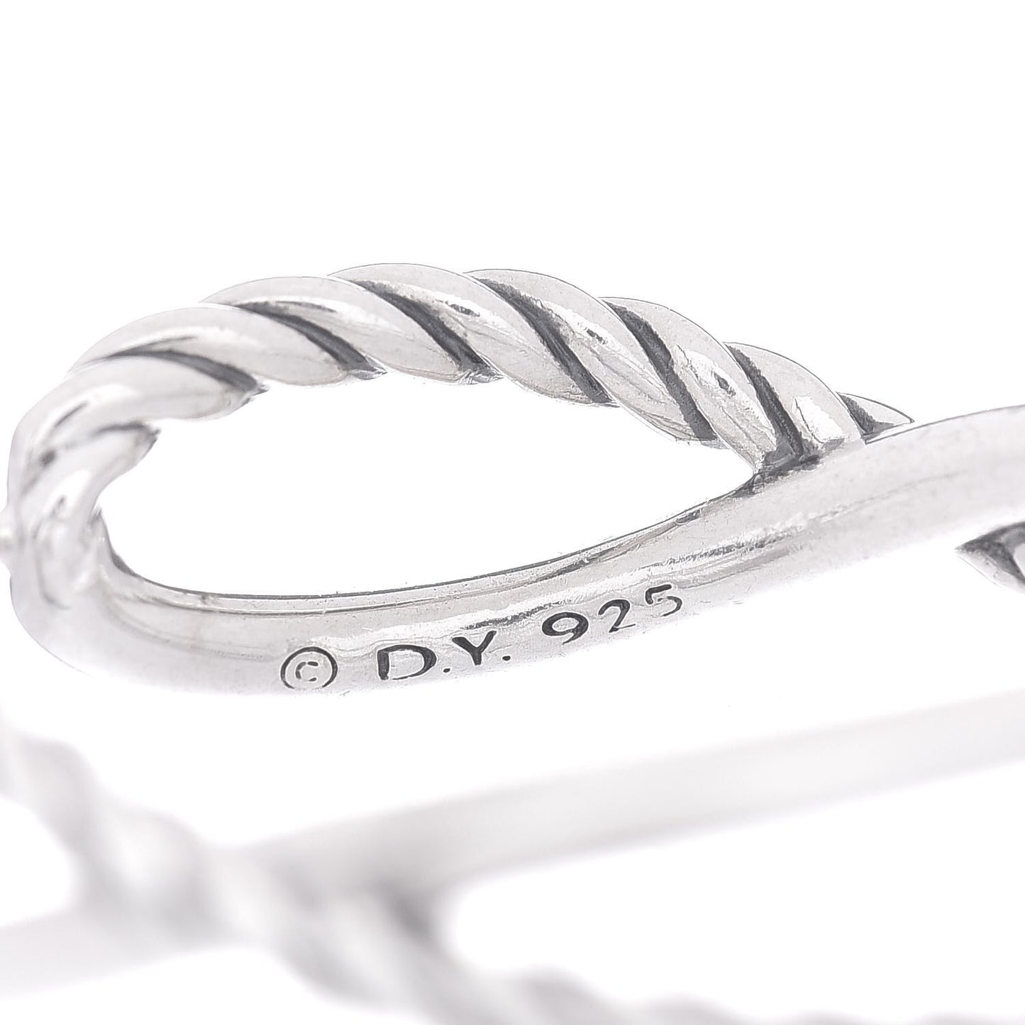 Sterling Silver Crossover Cable Hoop Earrings