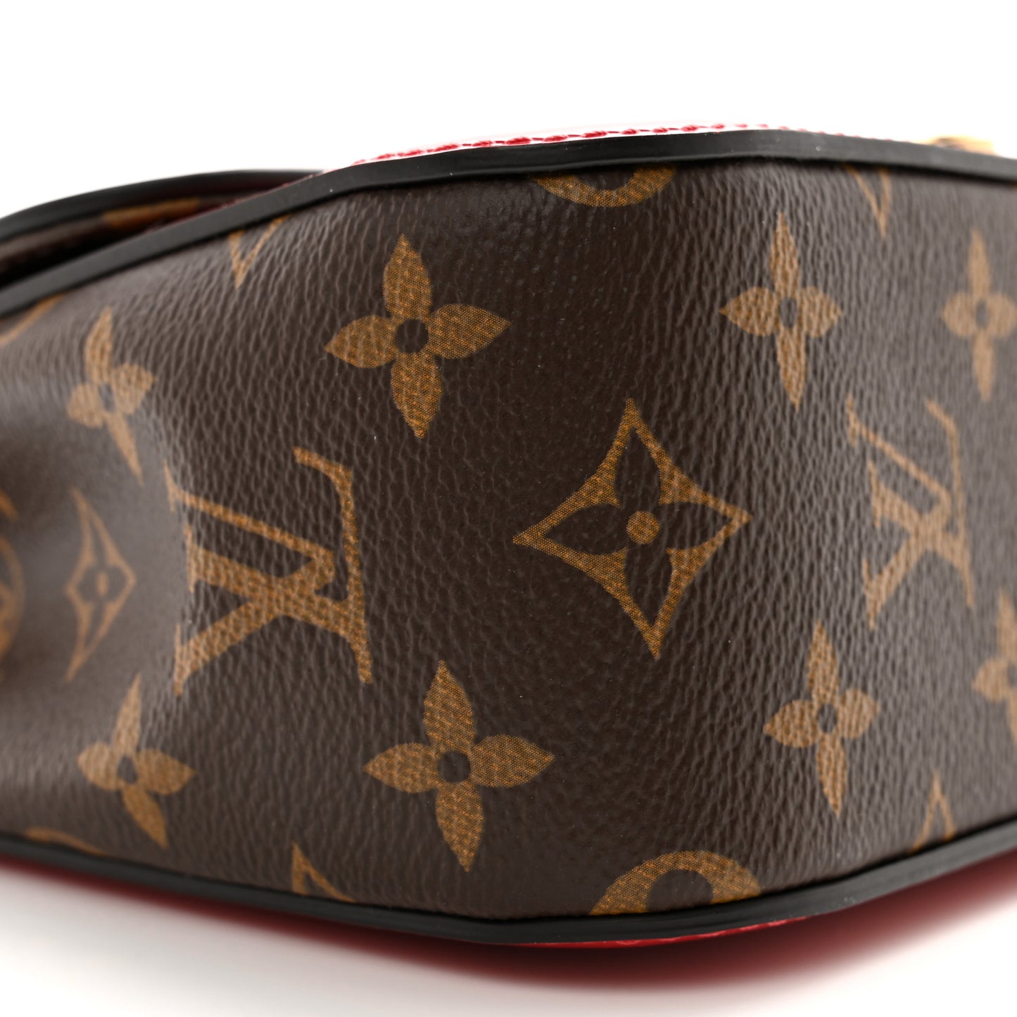 Patent Calfskin Monogram Cherrywood BB Scarlet