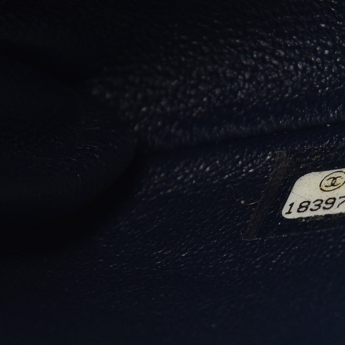 Caviar Quilted Clutch With Chain Flap Blue