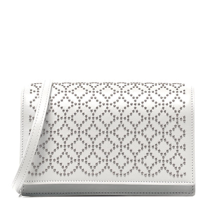 Alaia Calfskin Arabesque Studded Franca Crossbody Blanc Optique 1 of 9