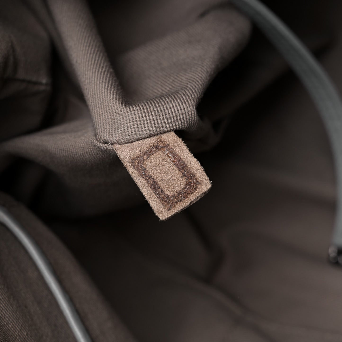 Grained Calfskin Small CC Pocket Tote Grey
