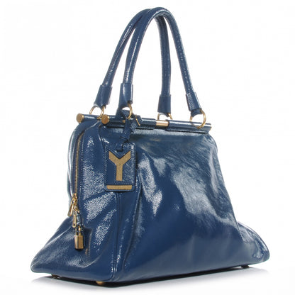 Saint Laurent Textured Patent Medium Majorelle Blue 3 of 7