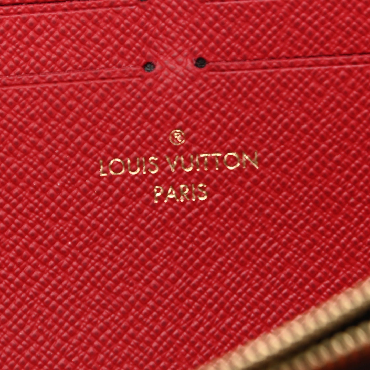 Damier Ebene Clemence Wallet Cherry