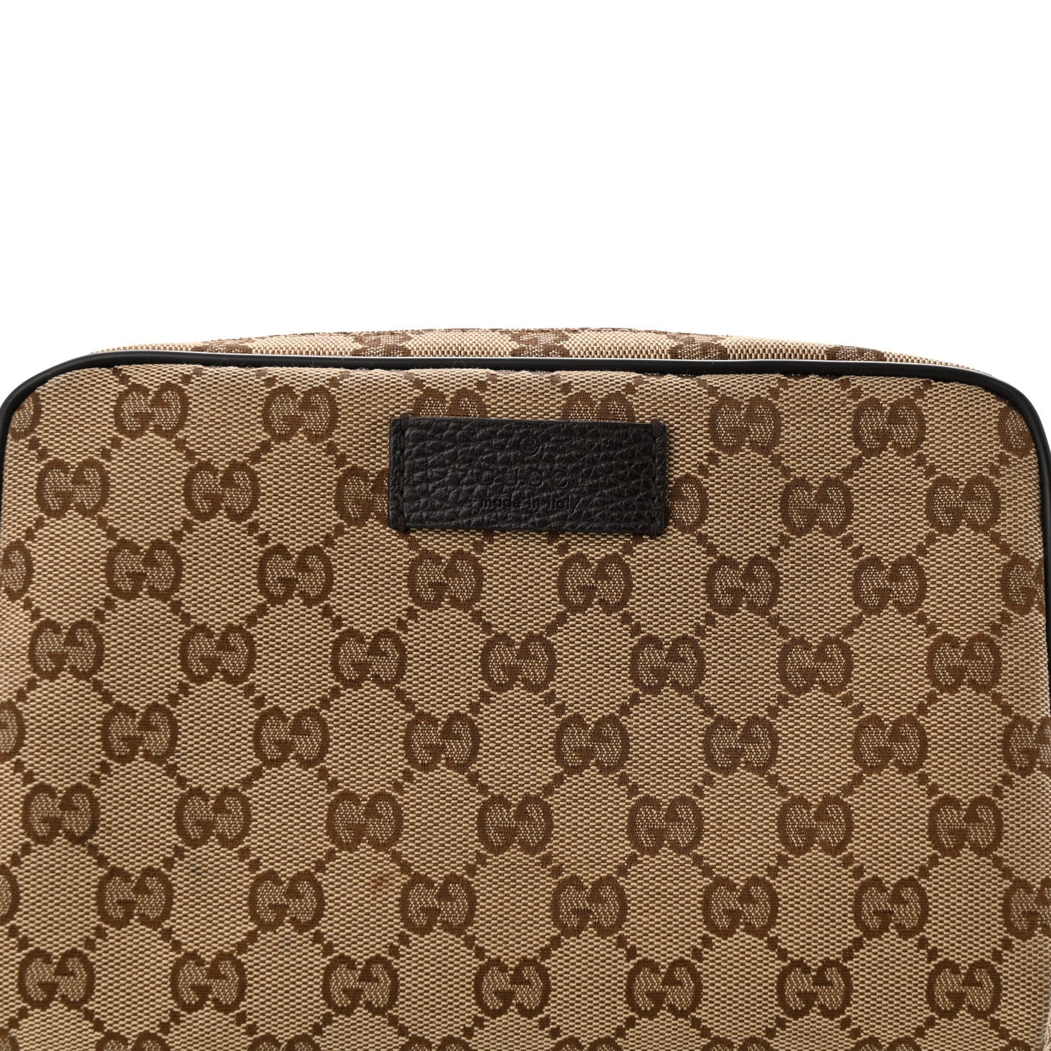 Gucci Monogram Dollar Calfskin Belt Bag Beige Ebony Testa di Moro Marrone Scuro 8 of 10