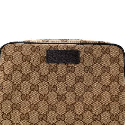 Gucci Monogram Dollar Calfskin Belt Bag Beige Ebony Testa di Moro Marrone Scuro 8 of 10