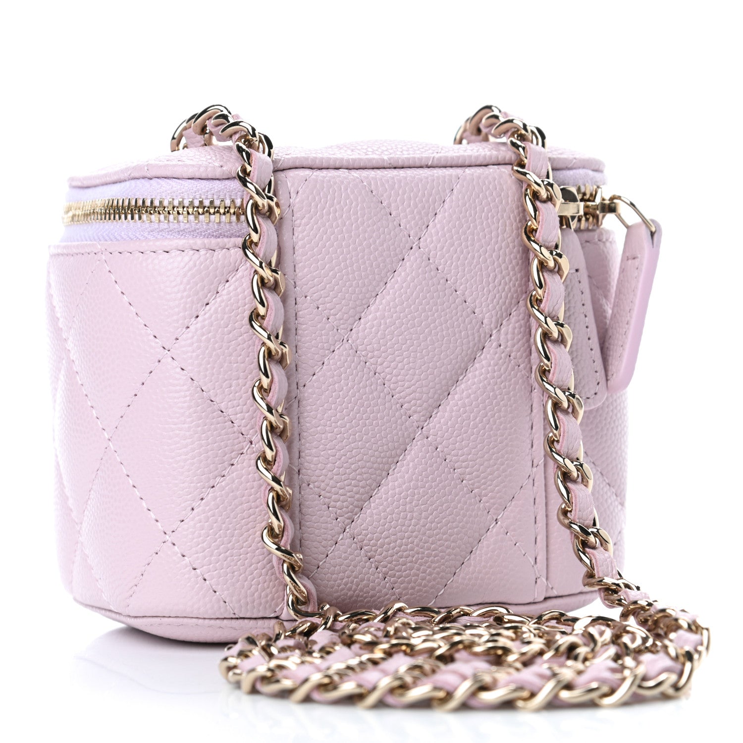 Chanel Caviar Quilted Mini Vanity Case With Chain Light Pink 2 of 4