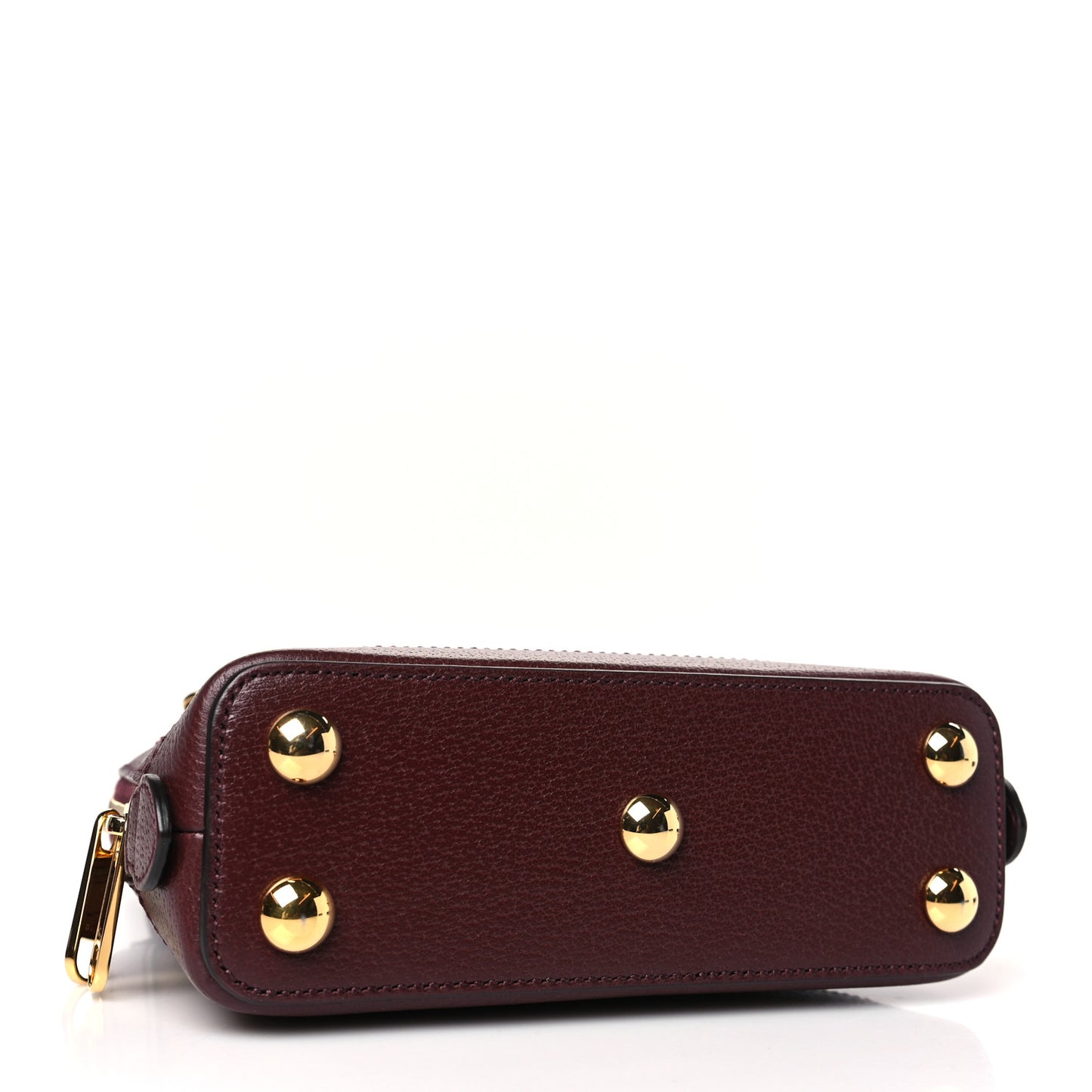 Monogram Textured Dollar Calfskin Mini Horsebit 1955 Top Handle Bag Sahara Rubino Chardonnay